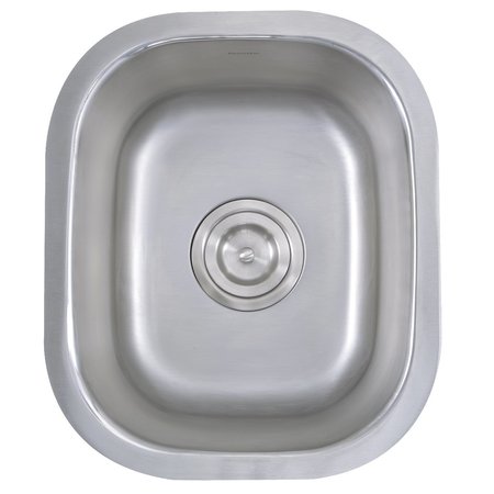 NANTUCKET SINKS 15" W x 12.75" L x 7" H, 304 Stainless Steel NS1512